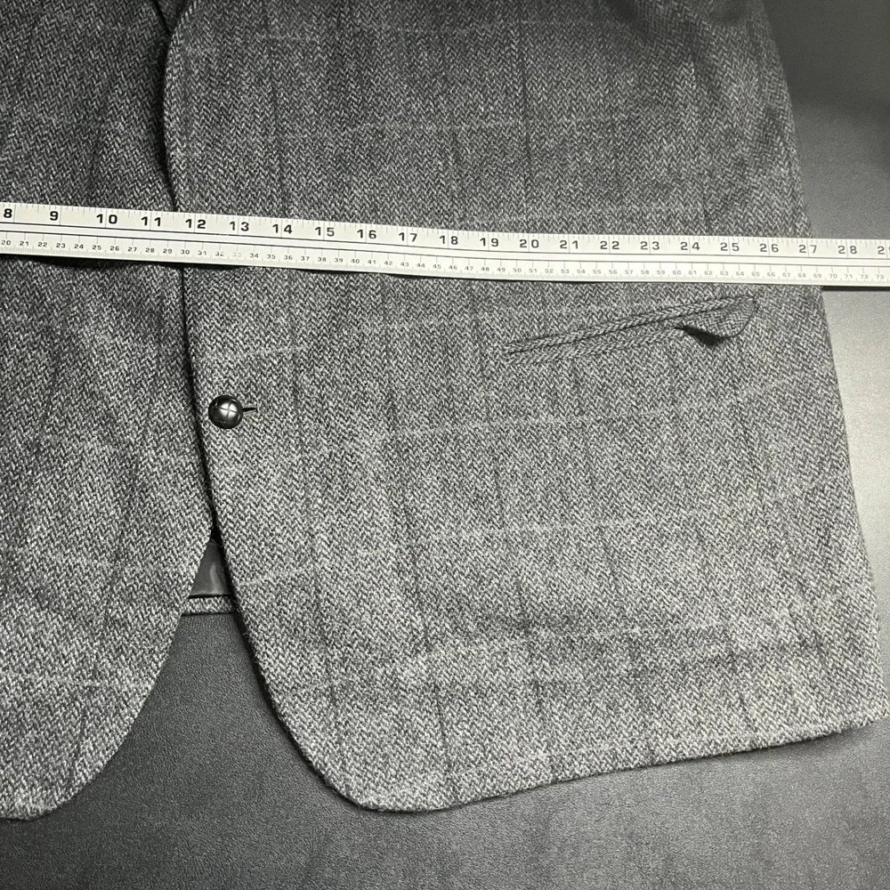 Alexander Lloyd Mens Gray‎ Plaid Wool Blend Two Button Blazer Jacket 54R